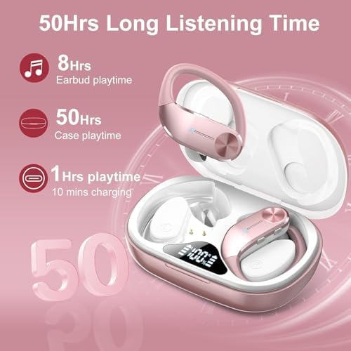 Transform Your Audio Experience with Cutting-Edge Bluetooth 5.4 Wireless Earbuds – Hi-Fi Stereo Sound with Advanced ENC Noise Cancellation – IP7 Waterproof for Ultimate Durability – 68-Hour Battery Life with Dual LED Display for Real-Time Monitoring – Perfect for Active Lifestyles and Everyday Connectivity
