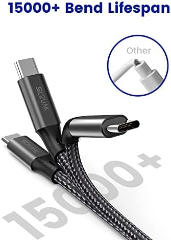 16 Ft Extra Long i Phone Charger Cable – 2-Pack MFi Certified Fast Charging USB-C to Lightning Cords with Durable Nylon Braided Design for i Phone 14/14 Pro/14 Pro Max/13/12, i Pad & Air Pods – Unmatched Flexibility & Reliability in Red