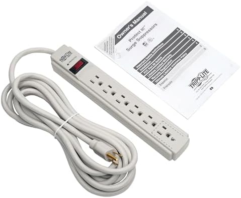 Tripp Lite 6-Outlet Surge Protector Power Strip with 6 ft Cord – 900 Joules of Protection for Home Office & Entertainment Systems, Versatile Connectivity, and Enhanced Safety Features