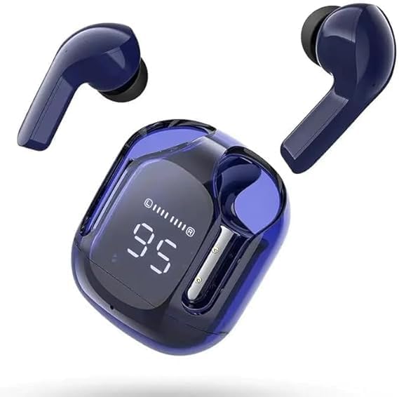 T-6 Premium Bluetooth Wireless Earbuds with Advanced ENC Noise Cancellation – Experience Superior Hi-Fi Sound, Effortless Touch Control, and LED Display Charging Case for Unmatched Connectivity and Audio Clarity