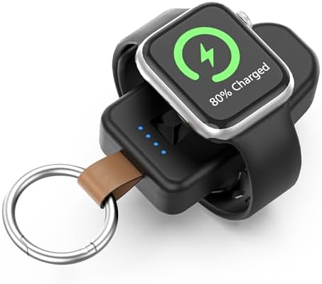 Ultra-Compact i Watch Power Bank: 2000 m Ah Keychain Charger for Effortless Wireless Charging on the Go – Essential Travel Accessory for Active Lifestyles and Enhanced Compatibility Across i Watch Models