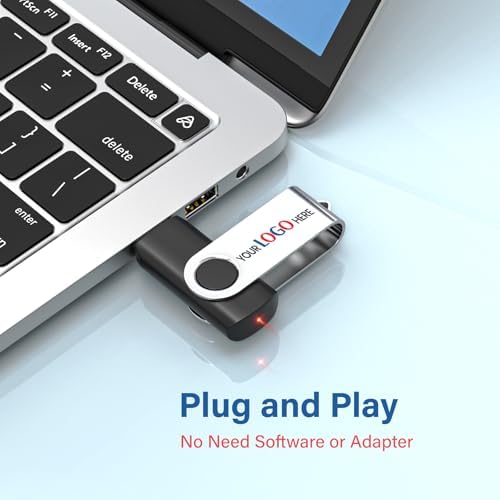 Reliable Wooolken 32 GB USB Flash Drives 10-Pack – Portable Memory Sticks with Keychains for Effortless File Transfers on PC & Laptop – Fast USB 2.0 Storage Solution in Sleek Black Design