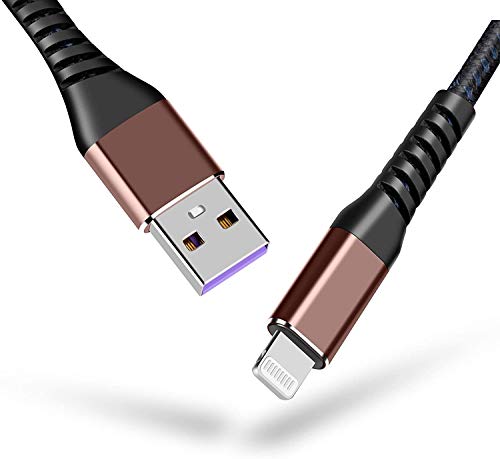 MFi Certified 16 ft Lightning Cable – 2 Pack Extra Long i Phone Charger for Ultimate Charging Flexibility, Fast Data Transfer, Durable Braided Design, Compatible with i Phone 12/11/11 Pro/11 Max/X/XS/XR/XS Max/8/7/6/5 S/SE and i Pad Mini/Air – Enhanced Performance in Blue