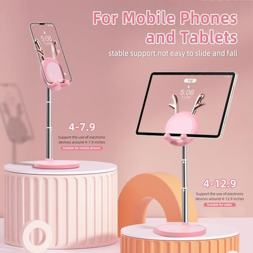 Cell Phone Stand,Angle Height Adjustable Cell Phone Stand for Desk,Cute Rabbit Phone Holder Stand for Desk, Compatible with All Mobile Phones, Tablets(4-10in) (Green) – Enhanced Compatibility and Speed