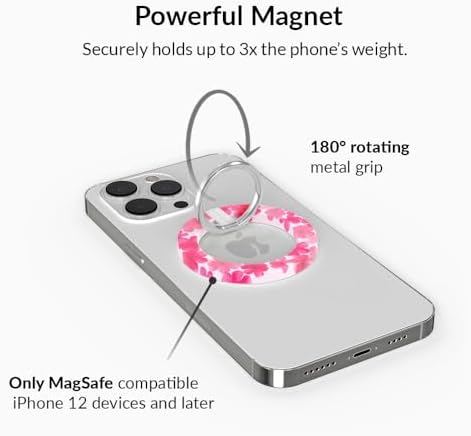 Transform Your i Phone 16, 15, 14, 13, 12 with VELVET CAVIAR’s Amethyst Purple Leopard Mag Safe-Compatible Grip – Stylish Magnetic Ring Holder & Adjustable Stand for Effortless Hands-Free Viewing, Secure Texting, and Enhanced Usability – Elevate Your Mobile Experience with Durable, Lightweight, and Customizable Accessory