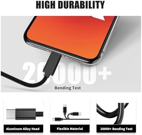 Rapid 15 W USB-C Charger for Samsung Galaxy A14 & A13 – Includes 5 FT Type-C Cable for Optimal Charging Flexibility – Compact, High-Speed Power Adapter for Android Devices with Enhanced Safety Features