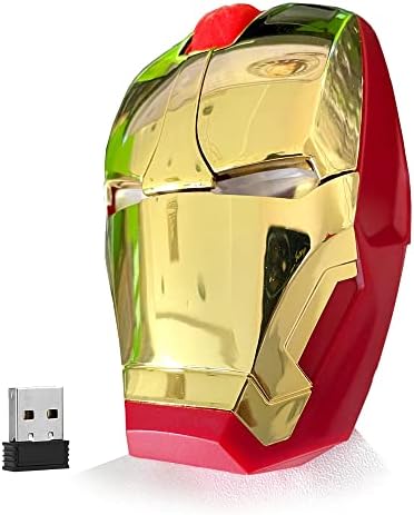 Transform Your Workspace with the Mikayoo Ergonomic Wireless Mouse – Stylish Iron Man Design for Ultimate Comfort and Performance, 2.4 GHz Connectivity with USB Nano Receiver, 50 ft Wireless Range for Laptops, PCs, and Mac Books – Perfect for Gaming and Productivity