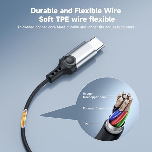 Ultimate Hi-Fi USB C Earbuds for i Phone & Samsung Galaxy – Premium Wired Headphones with Built-in Microphone, On-the-Go Volume Control, and Universal Compatibility for i Pad & Google Pixel – Durable Design for Audiophiles and Professionals Seeking Superior Sound Quality and Comfort