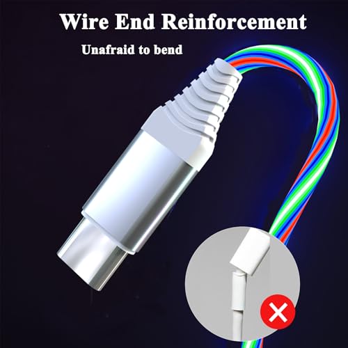Illuminate Your Charging Experience: Premium 78-Inch Light Up USB C Charging Cable with 3 A Fast Charging Capability – Universal Compatibility for i Phone 16/15/Pro/Plus/Pro Max, Galaxy S24/S23/S22/S21/S20, i Pad, Pixel & More – Durable, Stylish LED Indicator for Nighttime Visibility and Enhanced Convenience