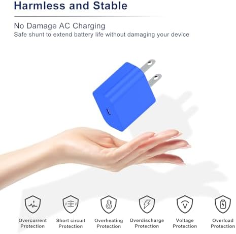 Fast Charging Multi-Port USB C Power Adapter – 5-Port 40 W Wall Charger for i Phone 16 Pro Max, 16 Pro, 15 Pro Max, and More – Compact Cube Design with 3 USB-C and 2 USB-A Ports – Ideal for Efficient Device Charging in Homes and Offices – Built-in Safety Features for Overcharging Protection – Perfect for Busy Professionals and Families