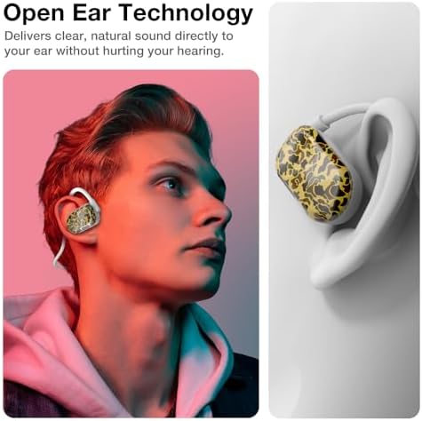 Purity Air Open Ear Headphones – Advanced True Air Conduction Wireless Bluetooth Earbuds with Dual Mic for Clear Calls – Ergonomic, Sweat-Resistant Design for Active Lifestyles – Compatible with i Phone & Android – Ultimate Comfort and Audio Awareness