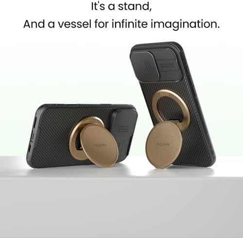 Nillkin Magnetic Phone Grip Stand for i Phone 16/15 Pro & Samsung Pixel – Ultimate Mag Safe-Compatible Holder with Enhanced Stability and Ergonomic Design for Secure Handling and Effortless Navigation (Black)