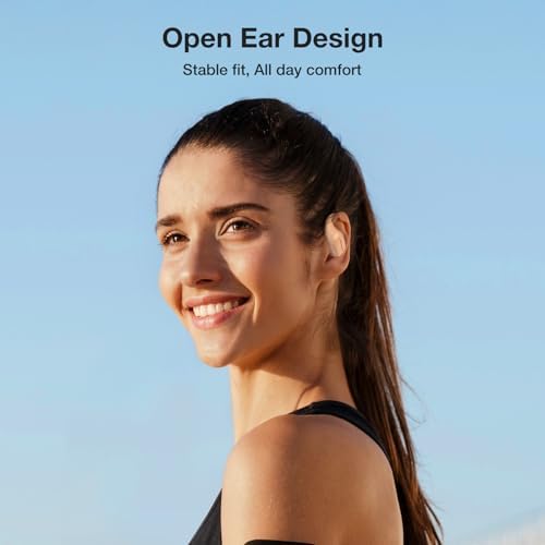 Elevate Your Sound Journey with CT3 Open Ear Bluetooth Headphones – 32-Hour Playtime for Endless Enjoyment, IPX5 Waterproof for Active Lifestyles, and Advanced 4-Mic ENC for Clear Conversations – Tailored EQ App and Ergonomically Designed Earhooks for Ultimate Comfort During Workouts, Running, or Cycling – Seamless Bluetooth 5.4 Connectivity for Uninterrupted Listening Experience