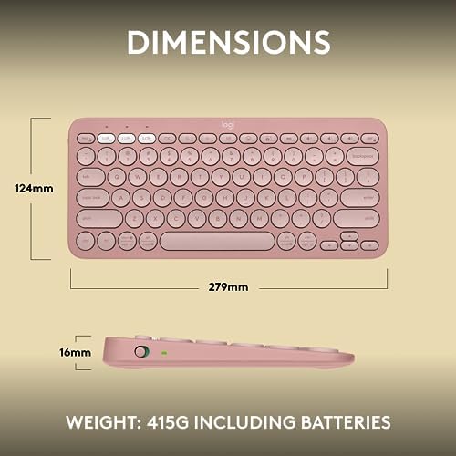 Logitech Pebble Keys 2 K380 s: Versatile Multi-Device Bluetooth Wireless Keyboard with Customizable Shortcuts, Slim & Portable Design for Ultimate Productivity Across Windows, mac OS, i Pad OS, Android, and Chrome OS – Tonal Graphite Finish for Style and Comfort
