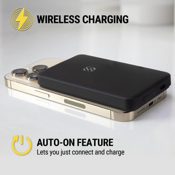 Scosche PB10 PD-SP Go Bat 10000 m Ah Dual Port Portable Power Bank – 20 W USB-C & 18 W USB-A Fast Charging Battery Pack for i Phone & Android Devices – Ultimate Travel Companion for Quick, Reliable Charging Solutions