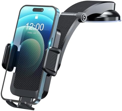 TEKING Advanced Car Phone Holder with Reinforced Metal Hook – Universal Air Vent Mount for i Phone 15/14/13/12 Pro Max & Samsung S24 Ultra – Sleek Translucent Design for Enhanced Aesthetics & Secure Smartphone Fit (120-75 mm) – Effortless Tool-Free Installation & Ultimate Hands-Free Convenience