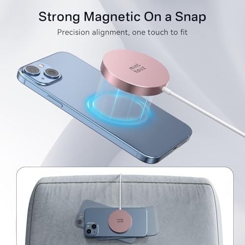 Minthouz Qi2 Magnetic Wireless Charger – 15 W Fast Charging for i Phone 16/15/14/13/12 Series & Air Pods, Sleek Magnetic Charging Pad for Qi-Enabled Devices, Effortless Power Boosts & Streamlined Design, Perfect for Home & Travel, No Adapter Required, Modern Black Finish