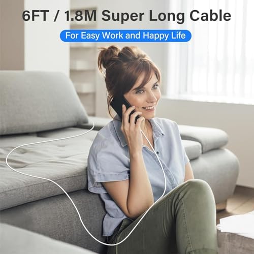 Swift Charge 20 W USB-C Charger for i Phone 15 & i Pad – 6 FT Cable Included – Rapid Power Solution for i Phone 16 Pro Max, i Pad Pro, Mini & Air – Lightweight, Durable, and Versatile Charging Block for All Your Devices – Say Goodbye to Long Wait Times with Enhanced Compatibility and Safety Features