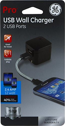 GE 17 W 3-Port USB Wall Charger Block for i Phone and i Pad – Fast Charging Adapter with Foldable Plug for Ultimate Portability – Sleek White Power Cube for Home, Office, and Travel Use – Compatible with i Phone 14, 13, 12 Series and More – Efficient Multi-Device Charging Solution