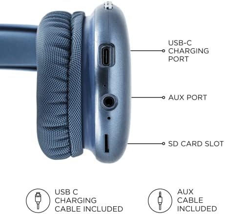 i Joy Ultra Wireless Bluetooth Headphones – Premium Noise-Canceling Over-Ear Comfort with 10-Hour Playtime, Integrated Mic, SD Card Slot, and Wired Backup – Stylish Green Design for Exceptional Audio Clarity and Immersive Listening Experience
