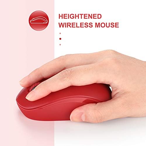 Light Blue Wireless Mouse – Ultra-Quiet 2.4 GHz Noiseless Computer Mouse with USB Receiver for Seamless Windows Experience – Portable, Ergonomic Design for Home, Office, or Travel