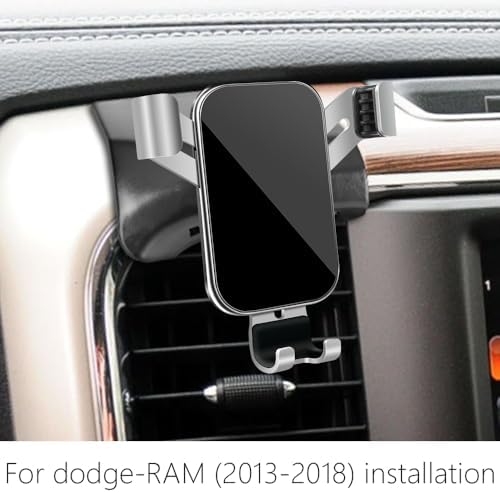 Dodge RAM 2013-2018 Premium Car Phone Holder: Enhanced Stability & Charging Cradle for 1500, 2500, 3500 Models – Ultimate Mobile Accessory for Safe Navigation & Hands-Free Communication