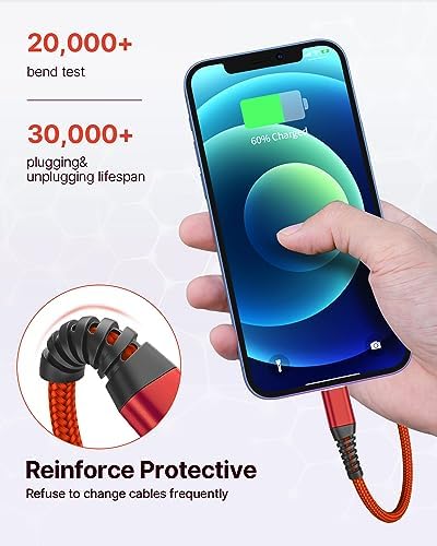 Aioneus 10 ft i Phone Charger 2 Pack – Apple Certified Lightning Cable with Fast Charging, Extra Long Nylon Braided Cord in Stylish Pink for i Phone 13, 12, 11, XS, XR, 10, 8, 7, 6 Plus – Unmatched Durability and Flexibility