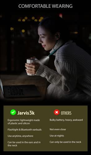 Revolutionary Red Bluetooth Neckband with Integrated Reading Light and High-Fidelity Earbuds – Ultimate Comfort and Versatile Audio Experience for Avid Readers and On-the-Go Users