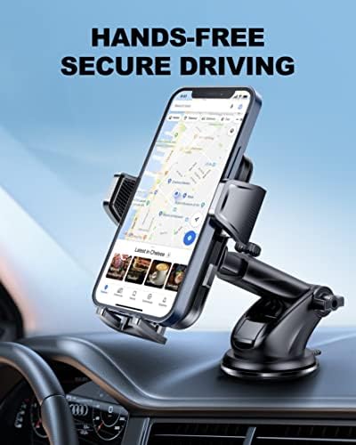 Versatile 3-in-1 Car Phone Holder: Ultra-Stable Suction Mount for Windshield, Dashboard, and Desk – Hands-Free Smartphone Stand Compatible with i Phone & Samsung – Optimal Viewing & Safe Navigation Accessory for Drivers