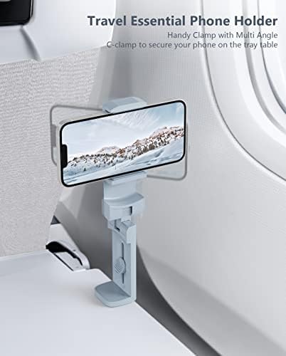 Mii KARE Universal Airplane Phone Holder – Innovative 360-Degree Rotating Smartphone Mount for Ultimate In-Flight Entertainment, Lightweight and Durable Travel Companion for Effortless Viewing on Tray Tables, Perfect for Long Flights and Quick Getaways