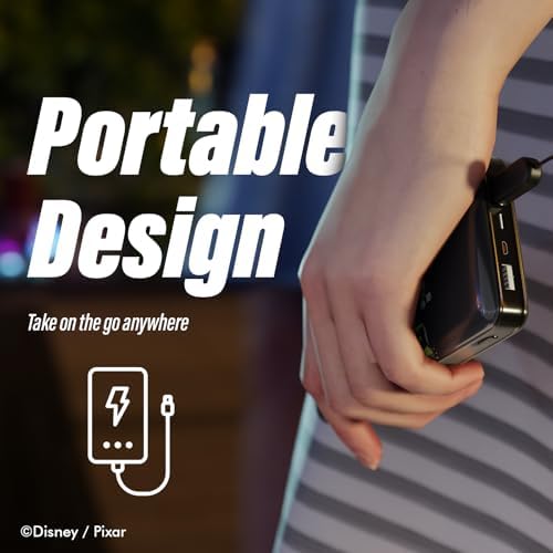 Disney/Pixar Monster, Inc 10,000 m Ah Portable Power Bank – Universal USB Charger Featuring Mike & Sully – Ideal Gift for Disney Fans, Teens, and Adults – Fast Charging, Lightweight Design for On-the-Go Power Solutions