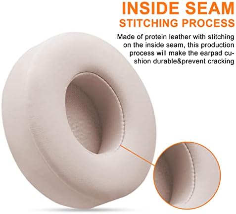 Upgrade Your Beats Solo 2 & 3 Experience with GVOEARS Premium Thicker Memory Foam Ear Pads – Exceptional Comfort & Noise Isolation, Durable 3 M Adhesive for Secure Fit, Stylish Grey Cushions for Enhanced Audio Performance and Long-Lasting Use – Perfect Headphone Accessories for Wireless & Wired Models