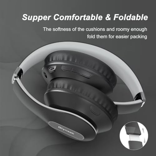 Transform Your Listening Experience: Glynzak Premium Wireless Over-Ear Headphones with 65-Hour Playtime, Hi-Fi Stereo Sound, and Custom EQ Settings – Perfect for Travel, Gaming, and Daily Use