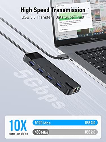 Lemorele 10-in-1 USB C Hub Adapter for Mac Book Pro & Air – Ultimate Multiport Solution with 4 K HDMI, Gigabit Ethernet, 100 W Power Delivery & Fast USB 3.0 Transfer – Perfect for Windows, i Pad & More – Unmatched Connectivity & Speed for Professionals