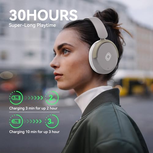 Experience Next-Level Audio with Stylish Pink Wireless Over-Ear Headphones – Premium Noise Cancellation, Hi-Fi Stereo Sound, and 30-Hour Playtime for Unmatched Comfort in Travel and Home Office Use, Featuring Immersive Deep Bass and Foldable Design for Effortless Portability and Extended Listening Pleasure