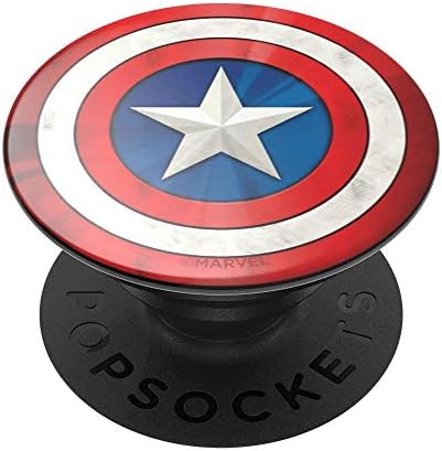 Marvel Captain America Mag Safe Pop Socket Grip – Secure Enamel Phone Holder with Kickstand, Wireless Charging Ready, Lightweight Design for Ultimate Usability and Marvel Fandom Style