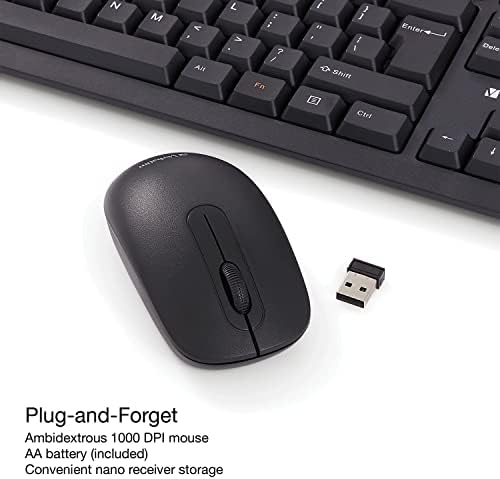 Elevate Your Typing Experience with the Verbatim Slimline Wireless Keyboard – 2.4 GHz Plug-and-Play Full-Size Design with Adjustable Tilt Legs and Numeric Keypad for Ultimate Comfort and Productivity – Perfectly Compatible with PC and Laptop in Sleek Black Finish – Eco-Friendly Frustration-Free Packaging