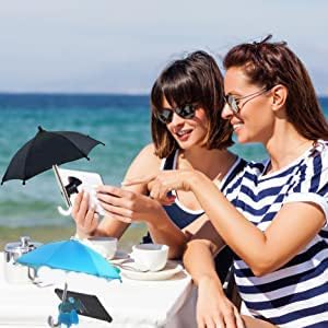 Ultimate Phone Umbrella Suction Cup Stand – Anti-Glare Sunshade Holder for Outdoor Navigation, Stylish Shield for Smartphones (Set of 3) – Enhance Visibility and Protect Your Device from Sunlight