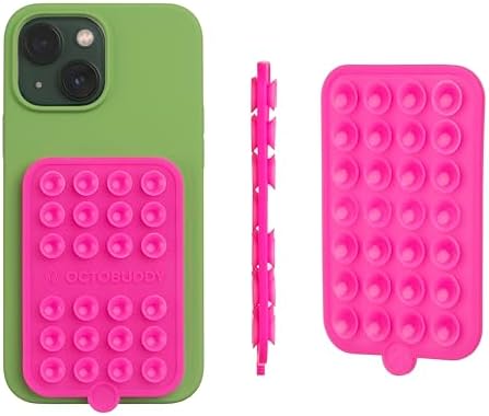 Effortless Creativity with the Hot Pink Double-Sided Suction Phone Holder – Versatile Detachable Mount for Hands-Free Selfies and Videos – Universal Compatibility for i Phone & Android Devices – Compact 2.5” x 3.75” Design for Ultimate Portability – Advanced Strong Grip Technology Ensures Steady Shots and Seamless Sharing
