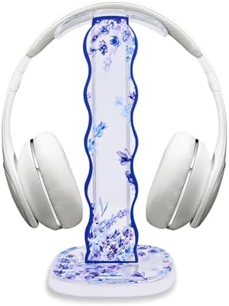 CamyCosy Headphone Holder for Desk, Gaming Headset & Earphone Stand with Tulip Flowers Pattern – Enhanced Compatibility and Speed