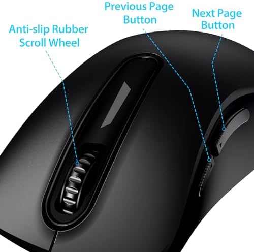 Upgrade Your Workflow with the Memzuoix 2.4 G Wireless Mouse – Ergonomic and Portable 1400 DPI USB Mouse for Laptop, PC & Desktop | 5 Customizable Buttons for Ultimate Control | Ideal for Professionals and Casual Users Alike