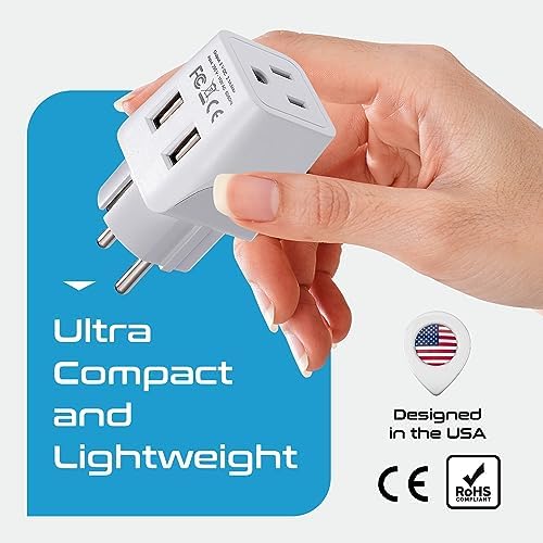 Compact Dual USB Travel Adapter for Effortless Charging in Australia, New Zealand, and China – Essential Type I Plug for Phones, Tablets, and Cameras – Quick Charge Capability with Universal Compatibility for Hassle-Free Global Adventures
