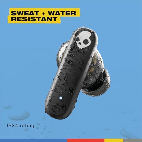 Skullcandy Smokin’ Buds Wireless Earbuds – Premium Bluetooth Headphones with Enhanced Noise Isolation, 20-Hour Playtime, IPX4 Sweat-Resistant Design – Ideal for Fitness Enthusiasts and Seamless Hands-Free Communication on i Phone & Android Devices