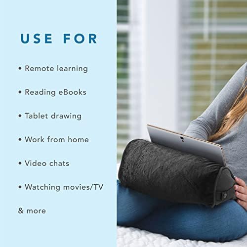Enhance Your Tablet Experience with the Lap Gear Original Microbead Pillow Stand – Ergonomic, Portable Black Holder with Built-In Phone Pocket for All Tablet Sizes – Ideal for Home, Travel, and Comfort-Focused Viewing – Supports Better Posture and Reduces Strain – Lightweight, Stylish Design for Easy Use Anywhere