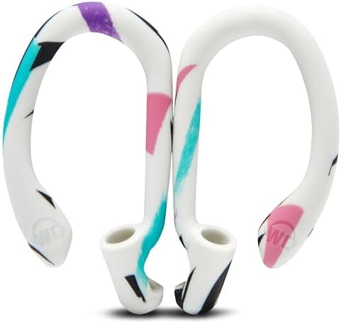Patented WC Hook Z – Upgraded Over-Ear Hooks for Air Pods Pro 1, 2 & Air Pods 1, 2, 3 | Secure Fit Earbud Accessories with Unique Left & Right Design | Two Size Pairs Included | Winter White | Premium Quality by Wicked Cushions for Maximum Comfort and Stability
