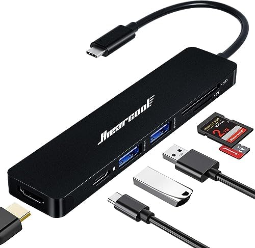 Unlock Seamless Connectivity with the Hiearcool 7-in-1 USB C Hub Adapter – High-Speed USB 3.0, 4 K HDMI Output, and 100 W Power Delivery for Mac Book Pro and Type C Devices – Your Ultimate Multi-Port Solution for Enhanced Productivity and Effortless Data Transfer