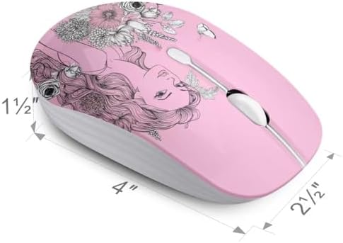 Ultra-Quiet Wireless Mouse with Nano Receiver – Perfect for PC, Laptop & Mac Book | Portable Optical Mice for Effortless Navigation | Ergonomic Design for Comfort & Productivity | Ideal for Mobile Professionals & Students