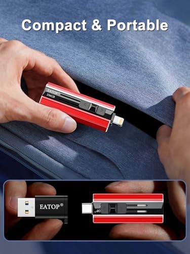 High-Speed 512 GB Flash Drive for i Phone & i Pad – Versatile USB Memory Stick for Effortless Backup of Photos & Videos, Compatible with Android & PC – Plug and Play Convenience, Sleek Red Design for Modern Tech Lovers