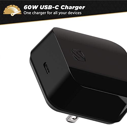 Scosche HPDC20-SP 20 W USB-C Fast Charger Mini Cube Wall Adapter – Ultra-Portable Power Delivery 3.0 for Swift Device Charging, 4 X Faster Charge Speed, Sleek Black Design for Enhanced Compatibility and Efficiency