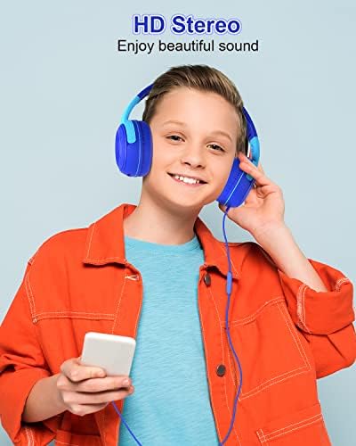 Vibrant Purple/Red ELECDER S8 Wired Kids Headphones with Adjustable Volume Control – Safe Sound Technology (85/94 d B) for Hearing Protection – Comfortable Fit for Growing Children – Perfect for School, Travel, and Play – Built-in Microphone for Effortless Communication – Compatible with Tablets and Smartphones – Durable Design for Everyday Adventures